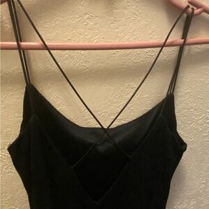 Elegant Black Strappy Dress